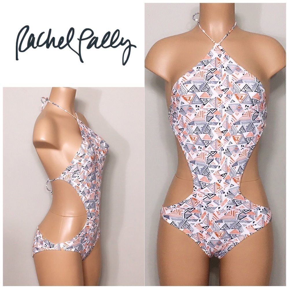 Rachel Pally Citrus Maze Monokini swimsuit. NWT